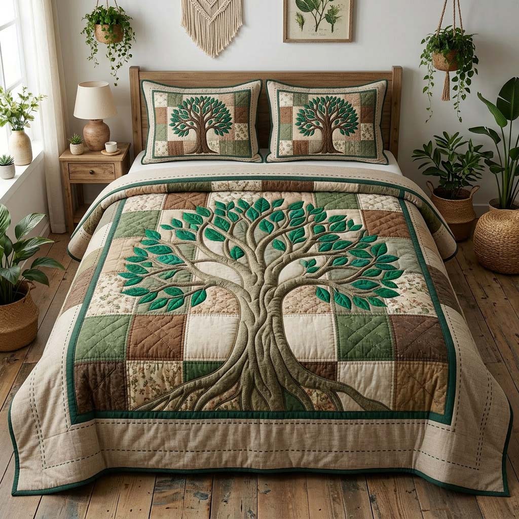 Tree Of Life Quilted Bedding Set Unique Bed Sheets Tree Of Life Gifts For Him