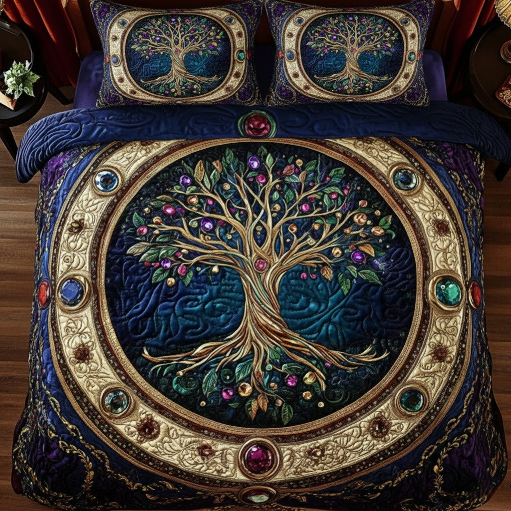 Tree Of Life Quilted Bedding Set Unique Bed Sheets Tree Of Life Gifts For Women