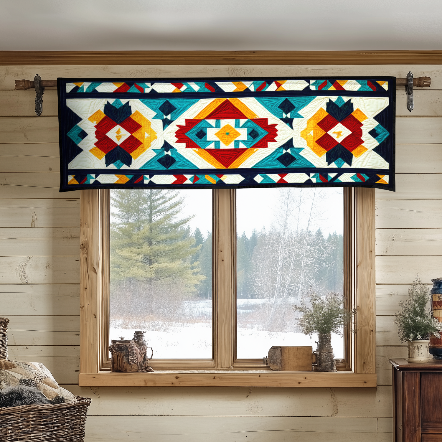 Tribal Echo Quilted Valance Entry Way Ideas Native Gifts For Men Women