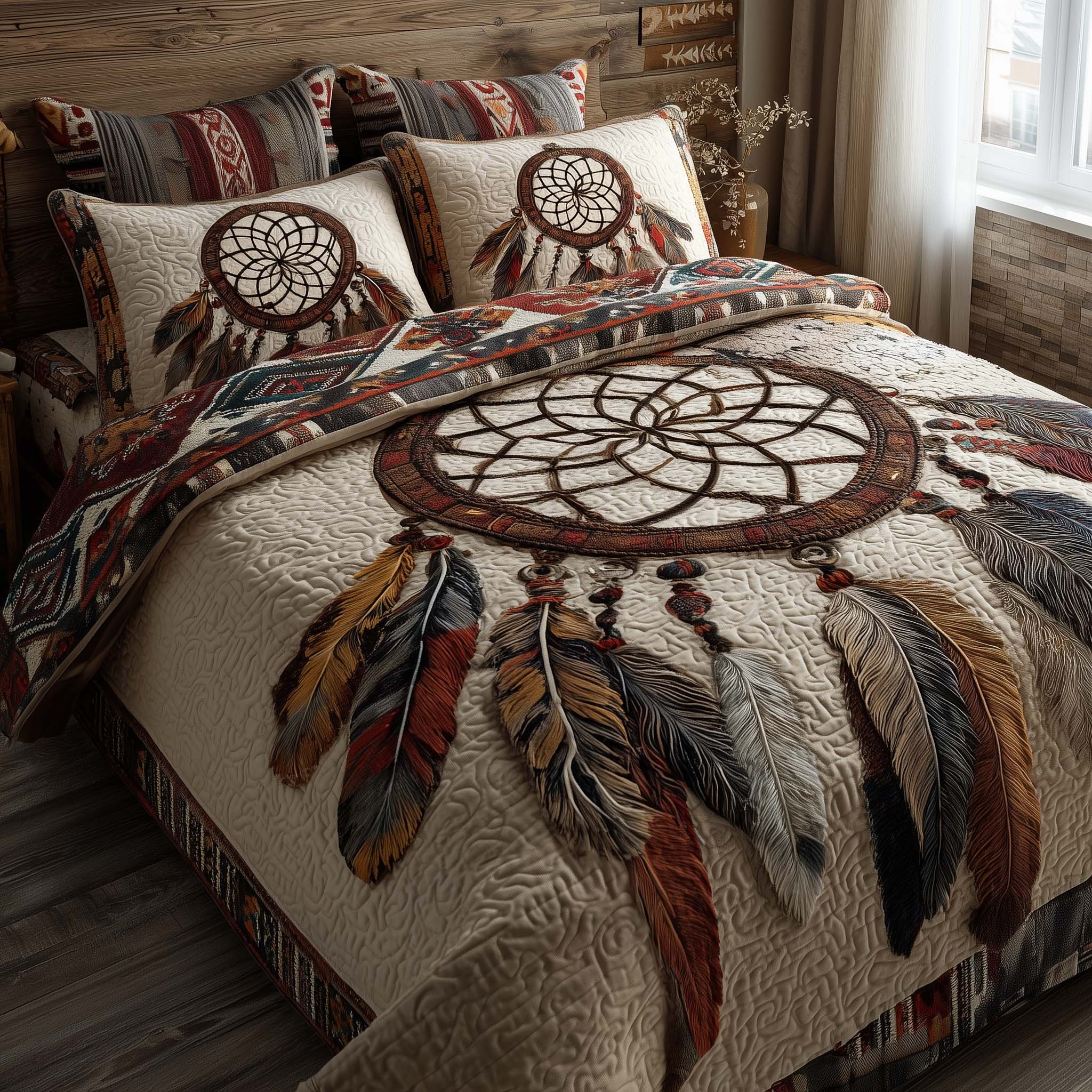 Tribal Reverie Quilted Bedding Set Bed Room Art Great Native American Presents