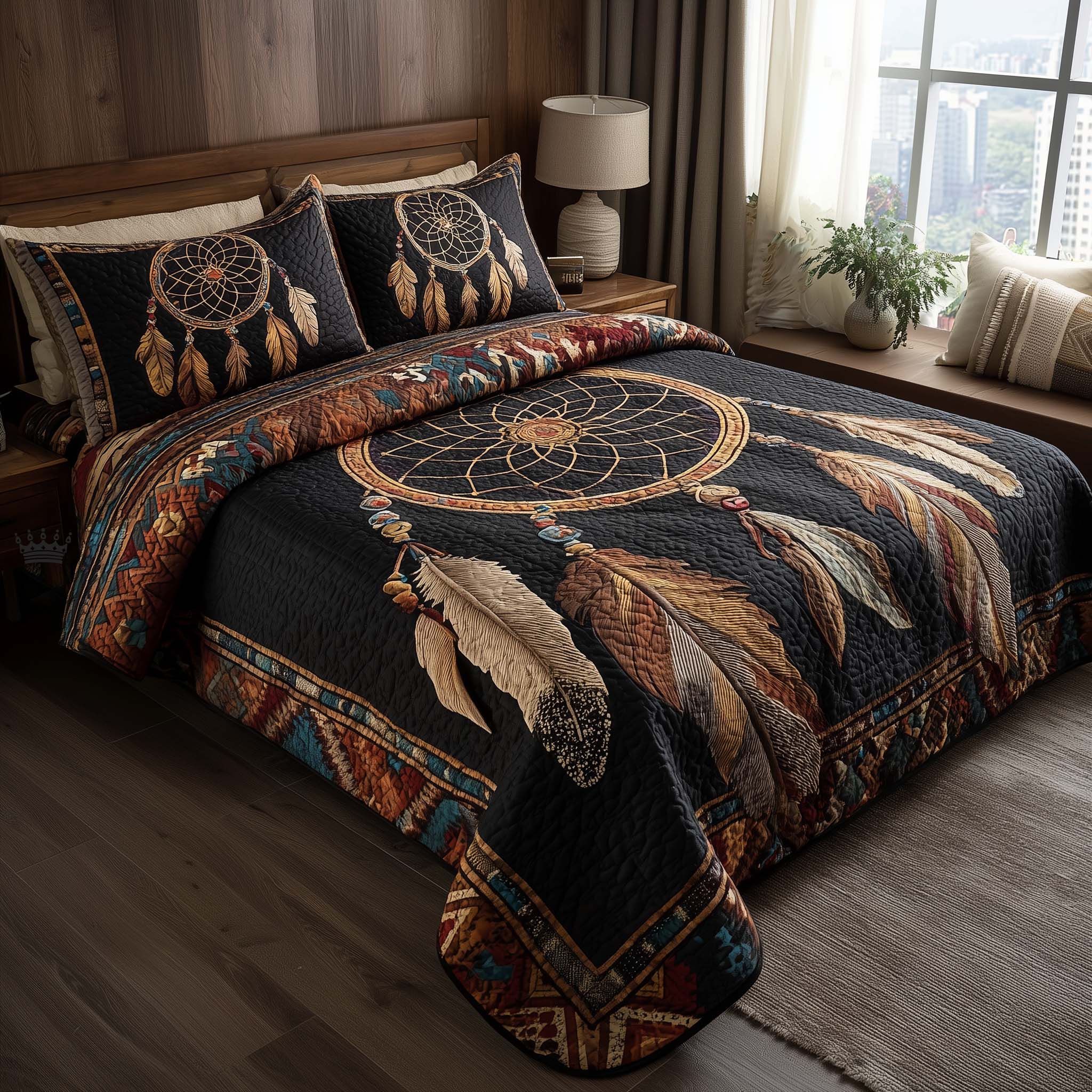 Tribal Reverie Quilted Bedding Set Best Bedsheets Native American Related Presents