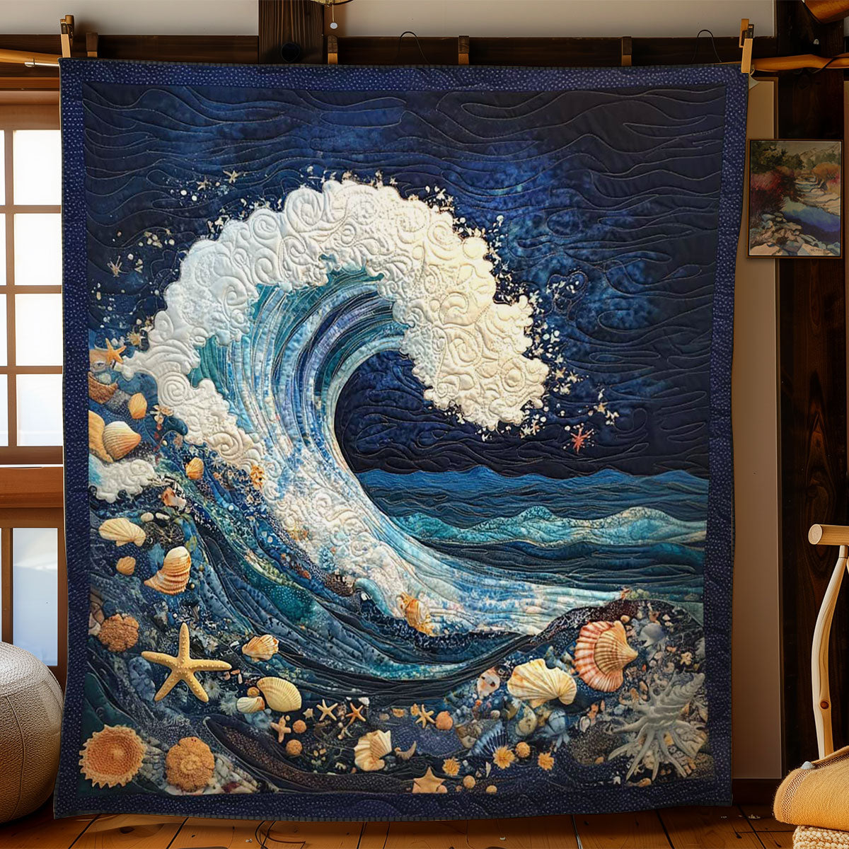 Tropical Wave Quilt Beautiful Quilt Blanket Gift for Cozy Living