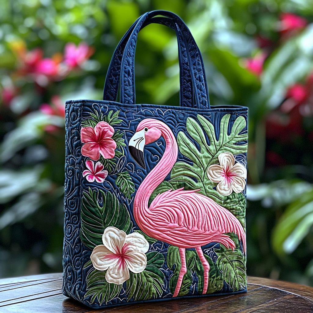 Tropicool Quilted Tote Bag Tote Bags For Women Gifts With Flamingos On Them