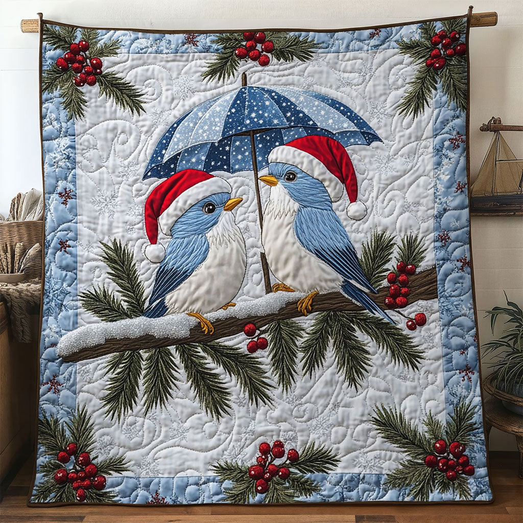 True Love Bluebird Quilt Thoughtful Holiday Gift Featuring Quilt Blanket