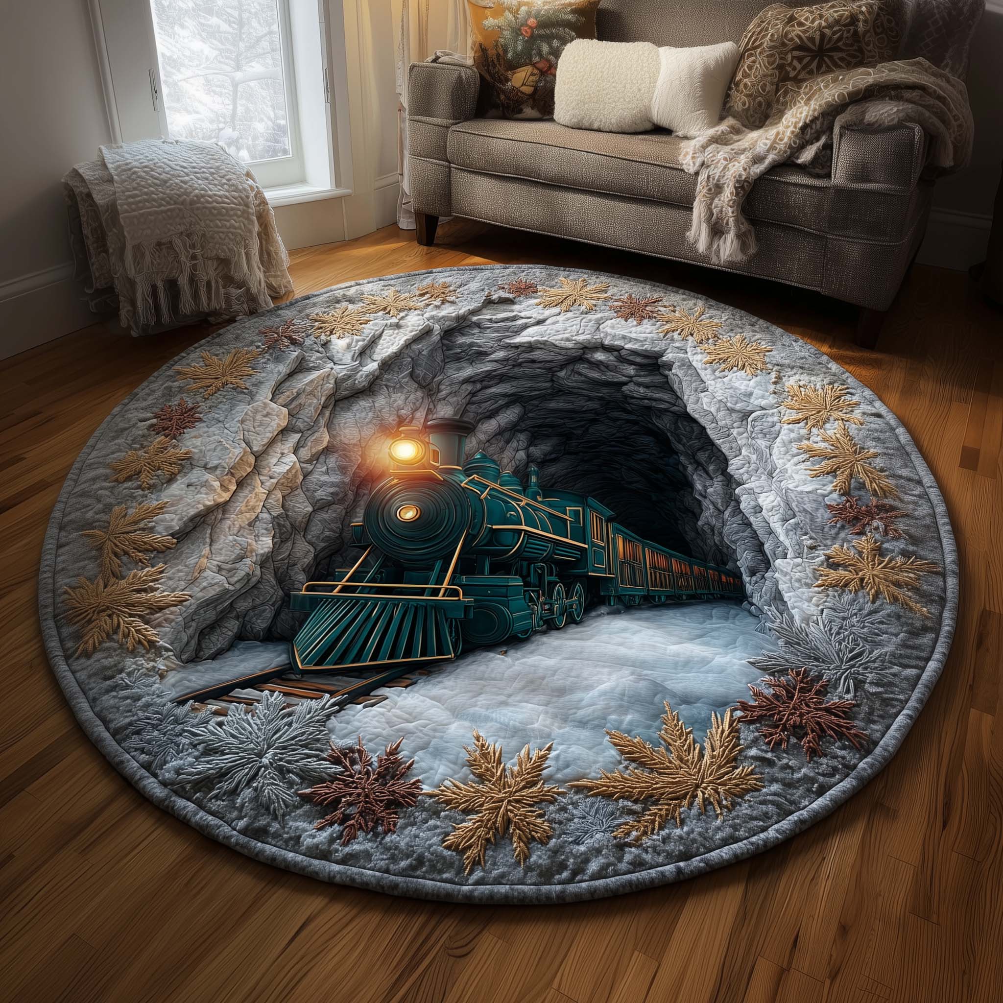 Tunnel Express Quilted Round Mat Comfortable Quilted Round Mat for Relaxing Moments