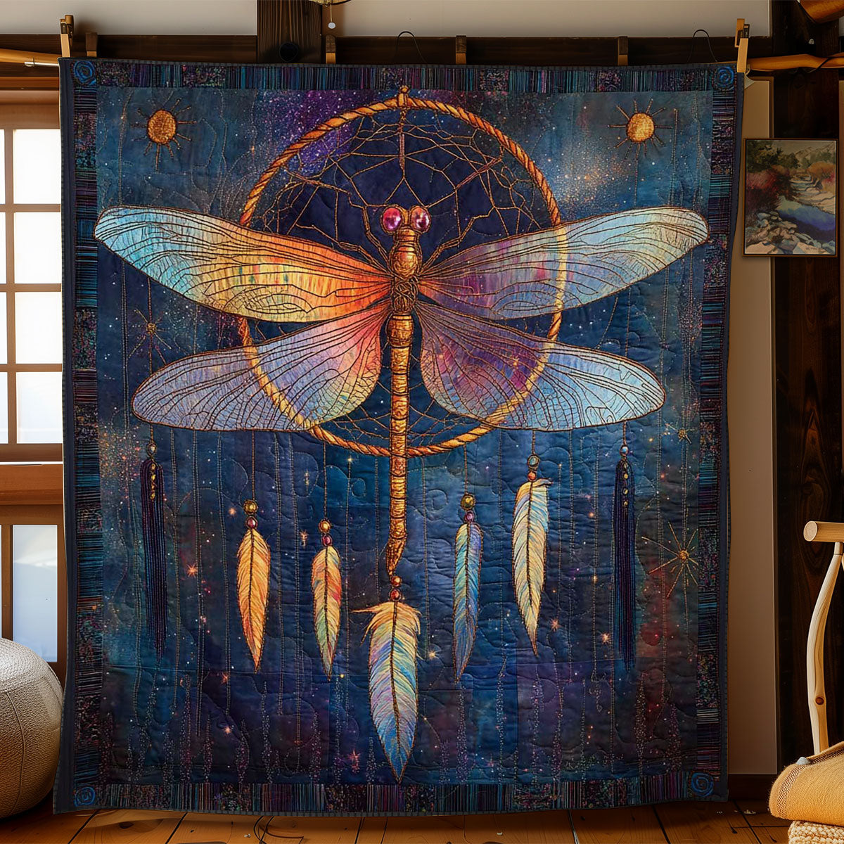 Twilight Dragonfly Quilt Perfect Holiday Gift for Blanket Lovers