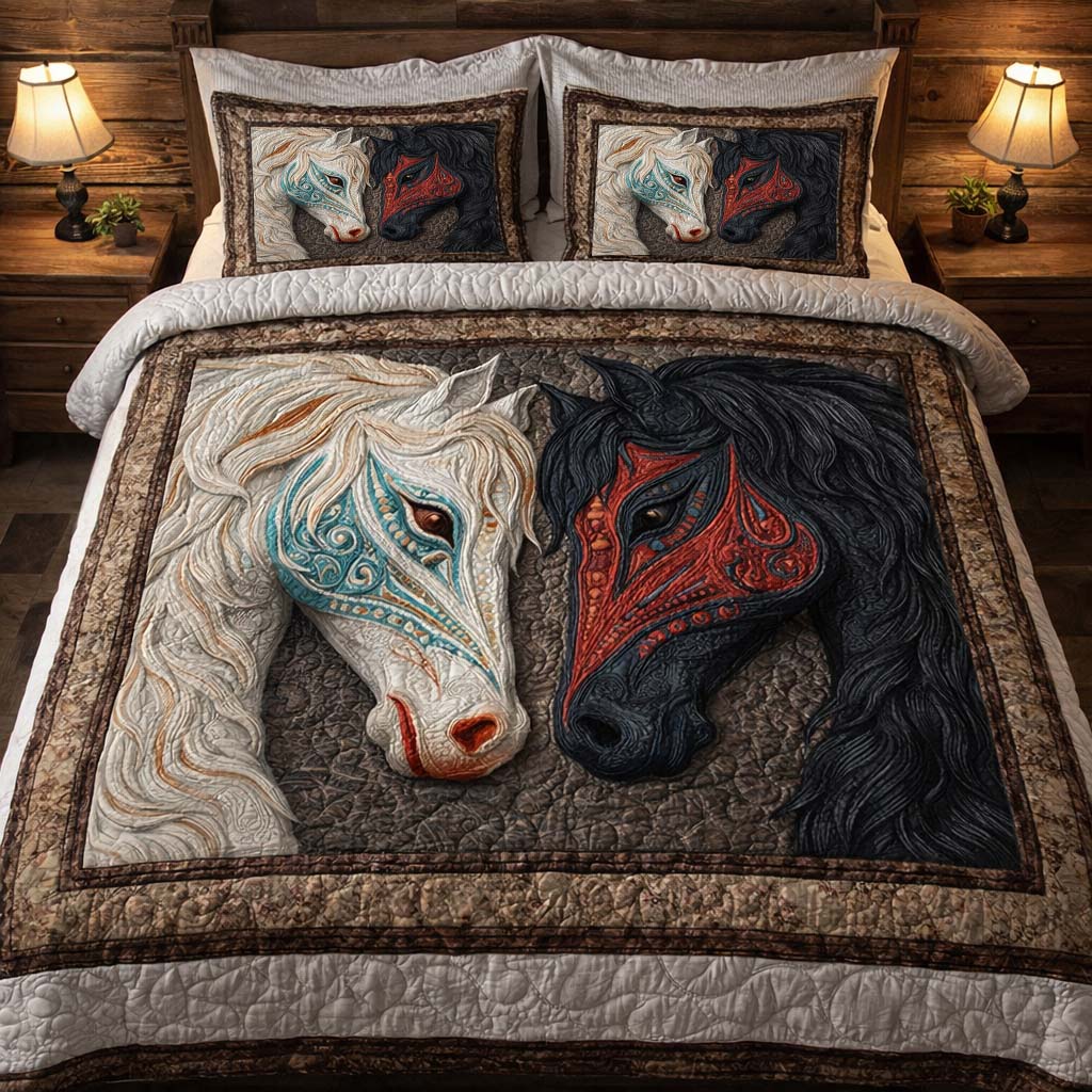Twin Soul Horses Quilted Bedding Set Best Sheets Ever Inexpensive Gifts For Horse Lovers