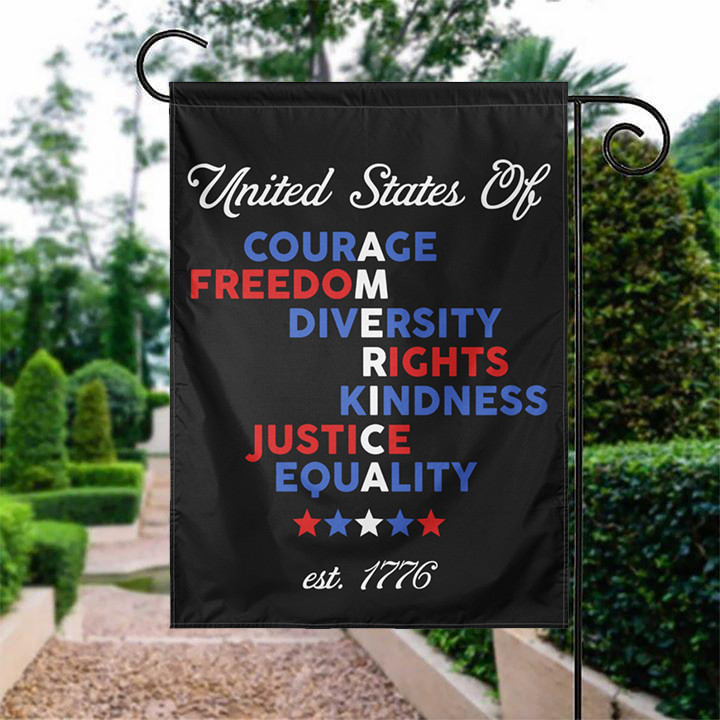 United States Of America Flag Patriotic Courage Freedom Diversity Justice Merch Gift Ideas
