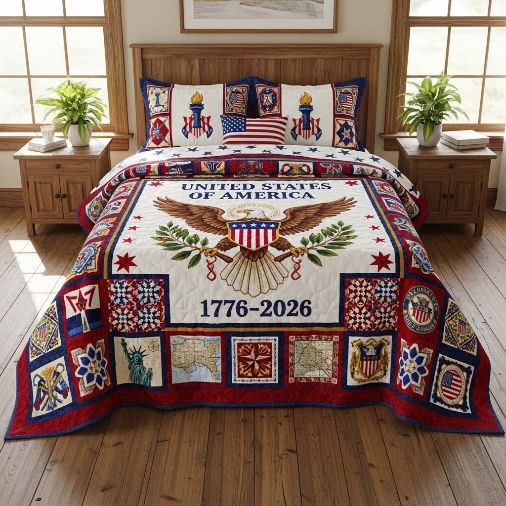 Unity Quilt Quilted Bedding Set Best Bedding Sets 4Th Of July Gifts