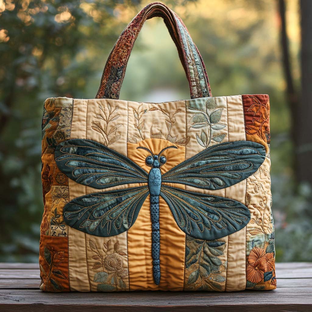 Vintage Sky Whisper Quilted Tote Bag Famous Tote Bags Birthday Gifts For Dragonfly Lovers