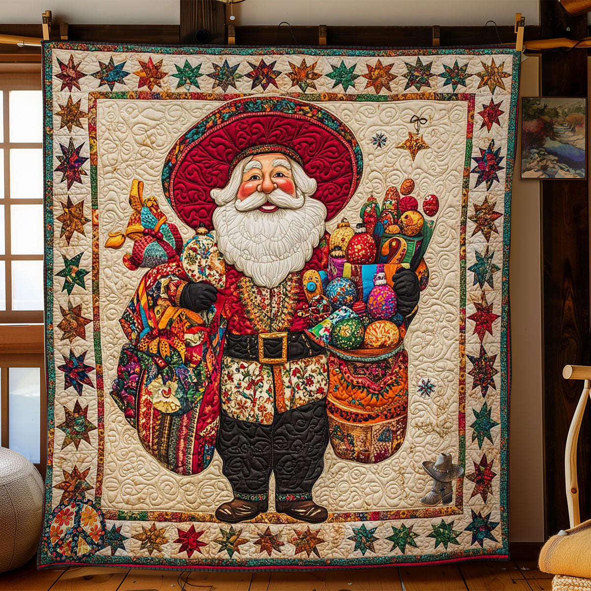 Viva Santa Quilt Warm and Stylish Quilt Blanket for Winter Nights