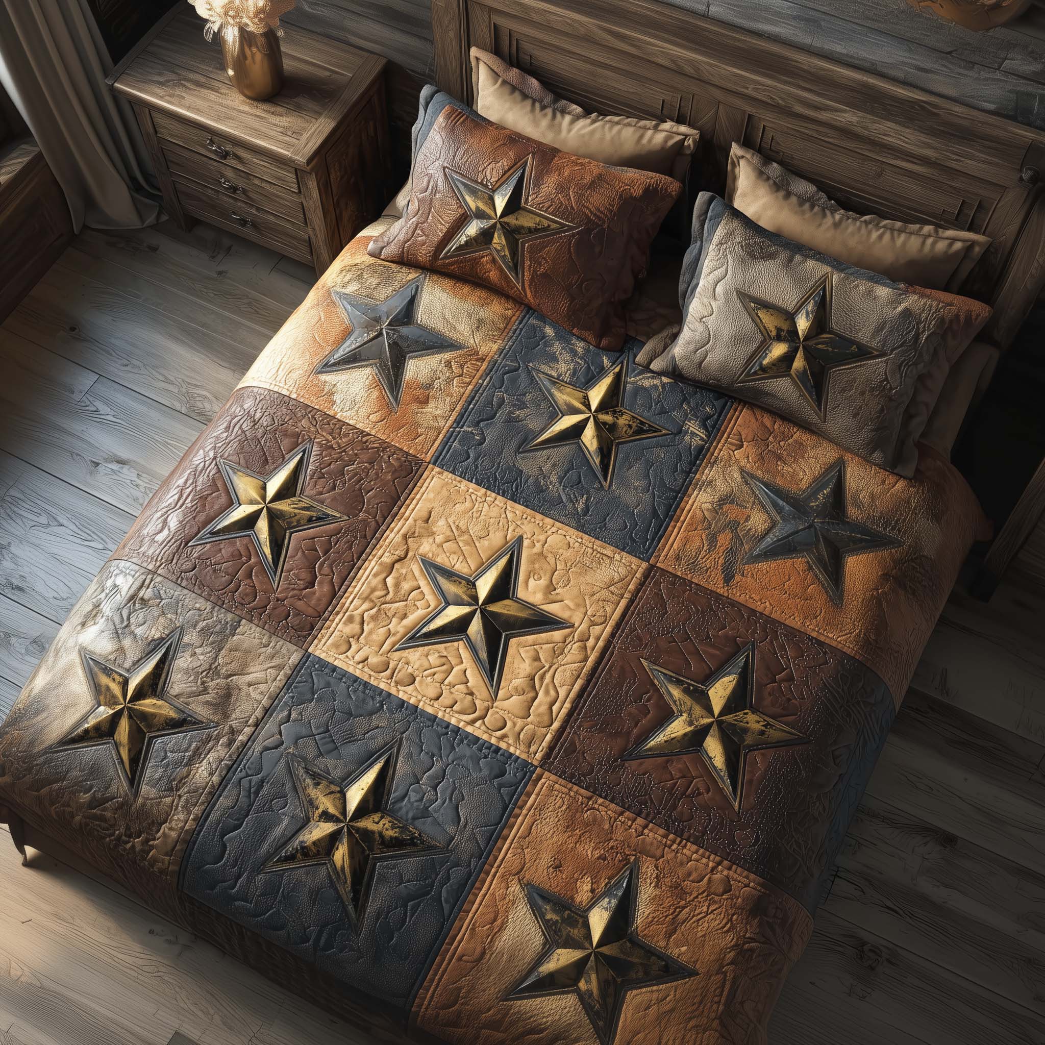 Western Star Quilted Bedding Set Best King Sheets Gifts For Western Lovers