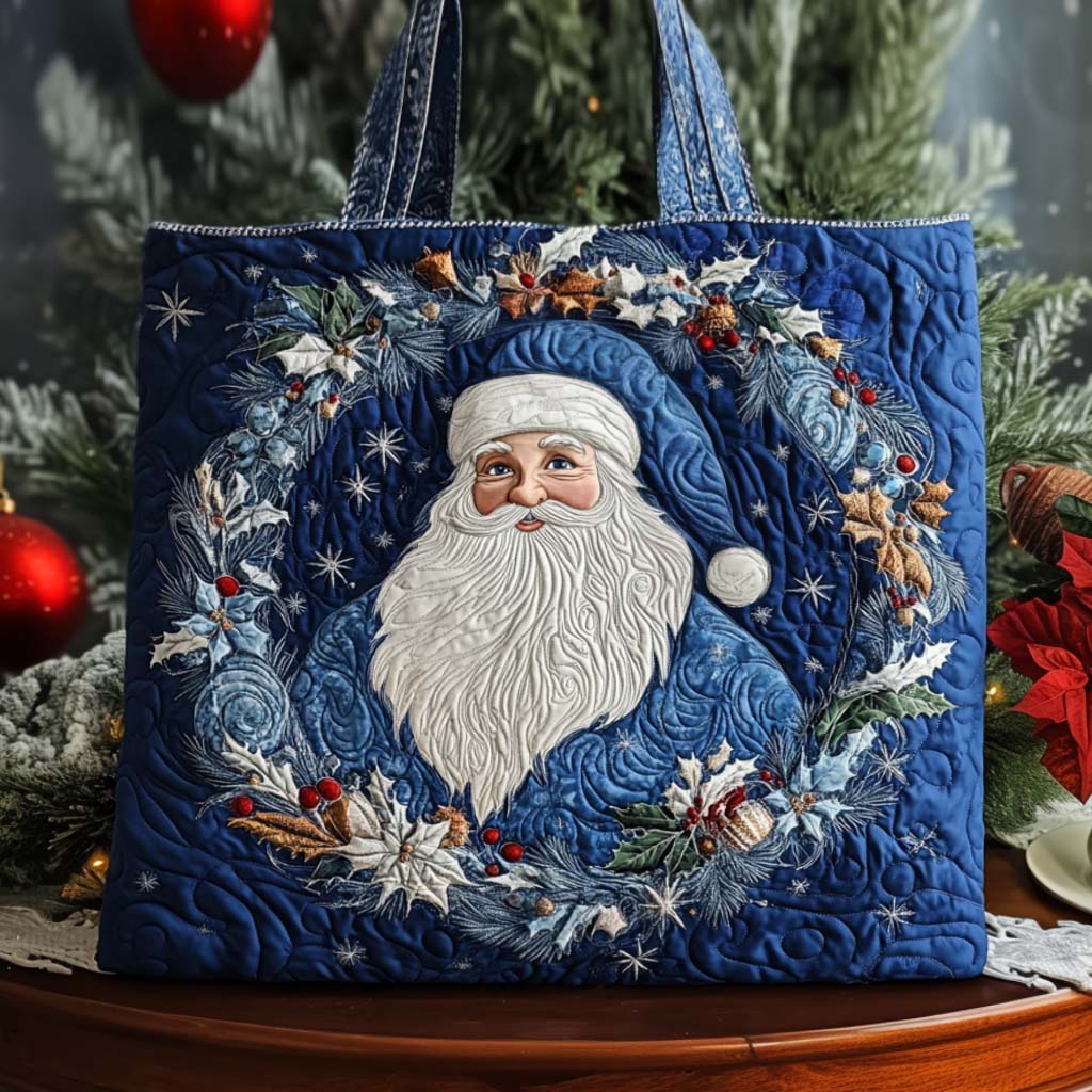 White Bliss Quilted Tote Bag Christmas Shoulder Bag Christmas Presents For Wife