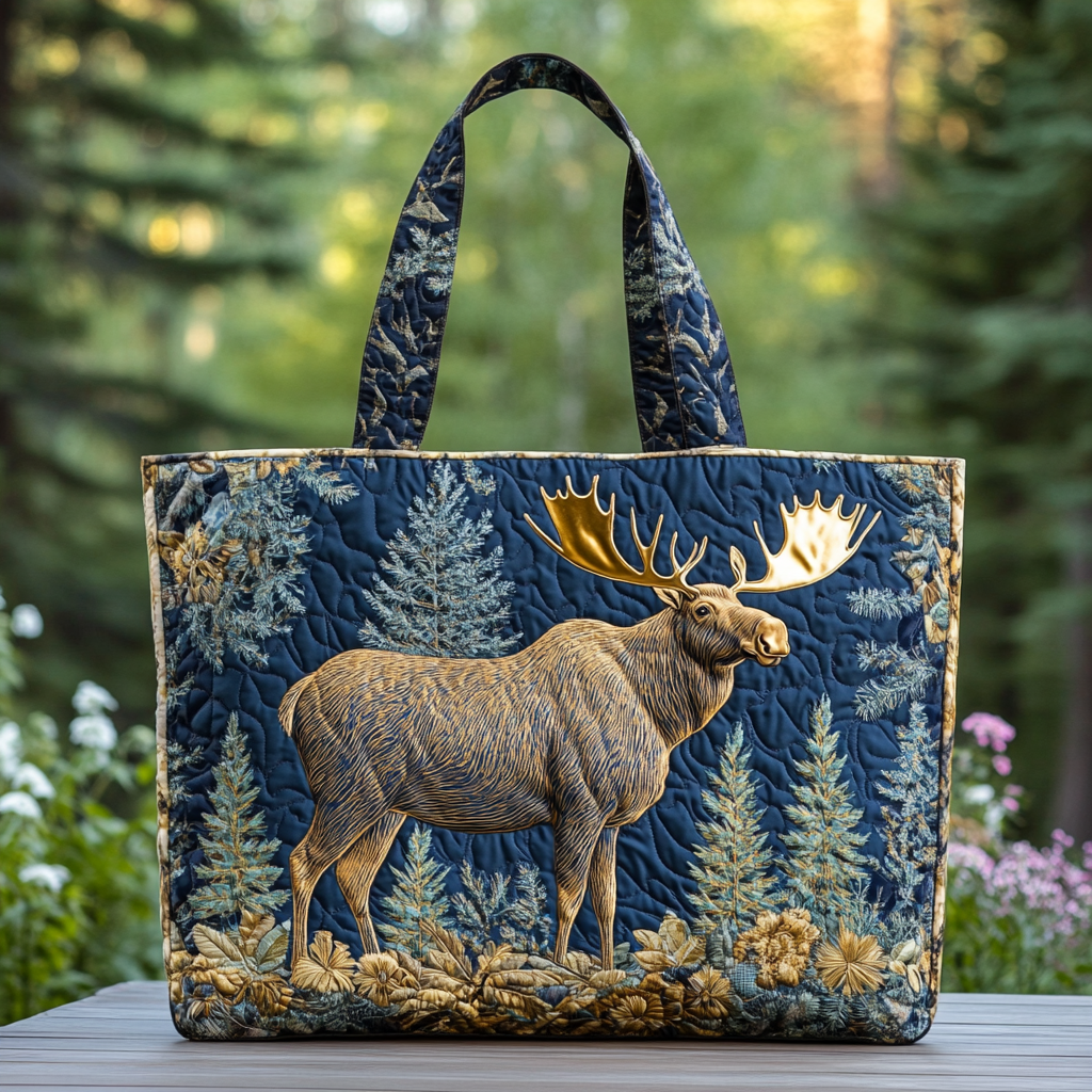 Wild Moose Quilted Tote Bag Tote Bags For Women Gifts For Mom In Law