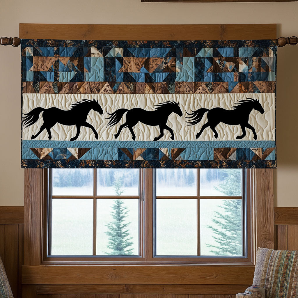 Wild Mustang Charm Quilted Valance Front Door Decor Sister In Christ Gifts