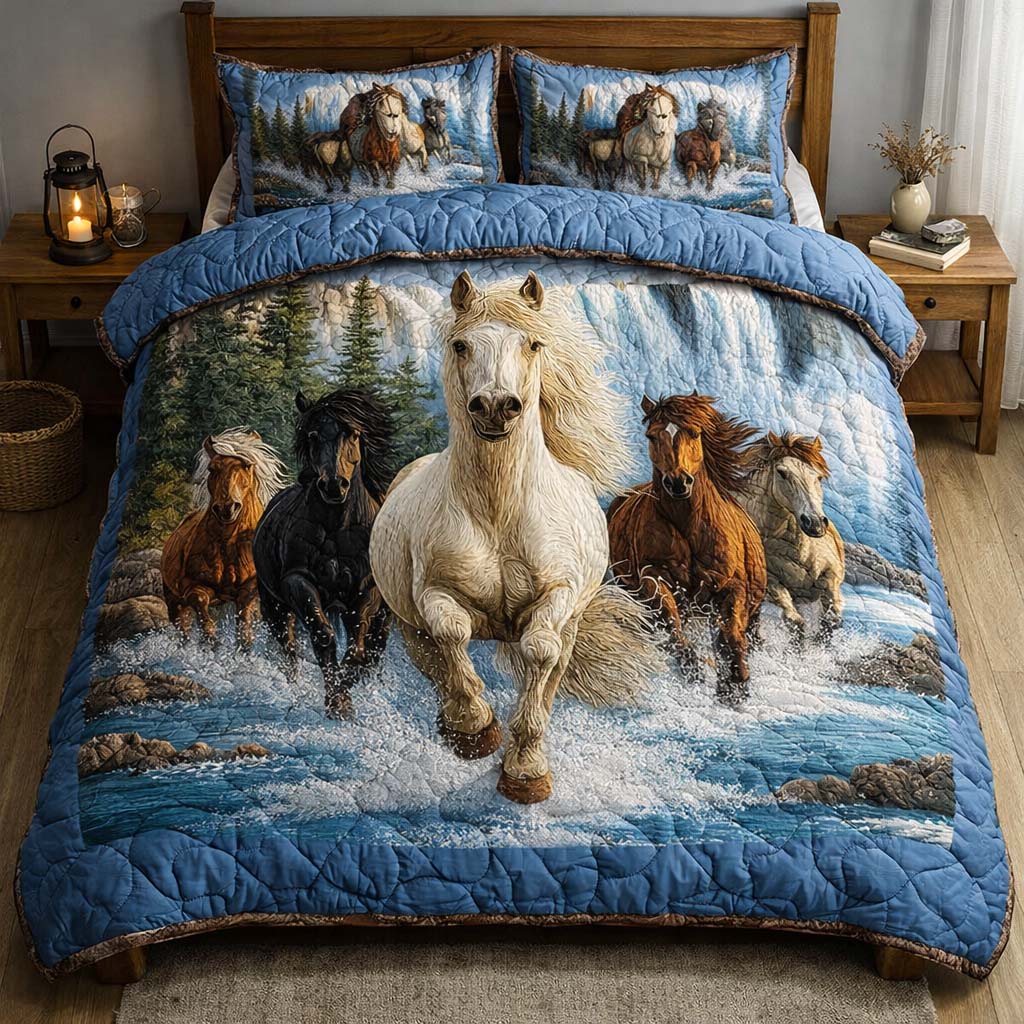 Wild River Horses Quilted Bedding Set Unique Sheet Sets Horse Themed Presents