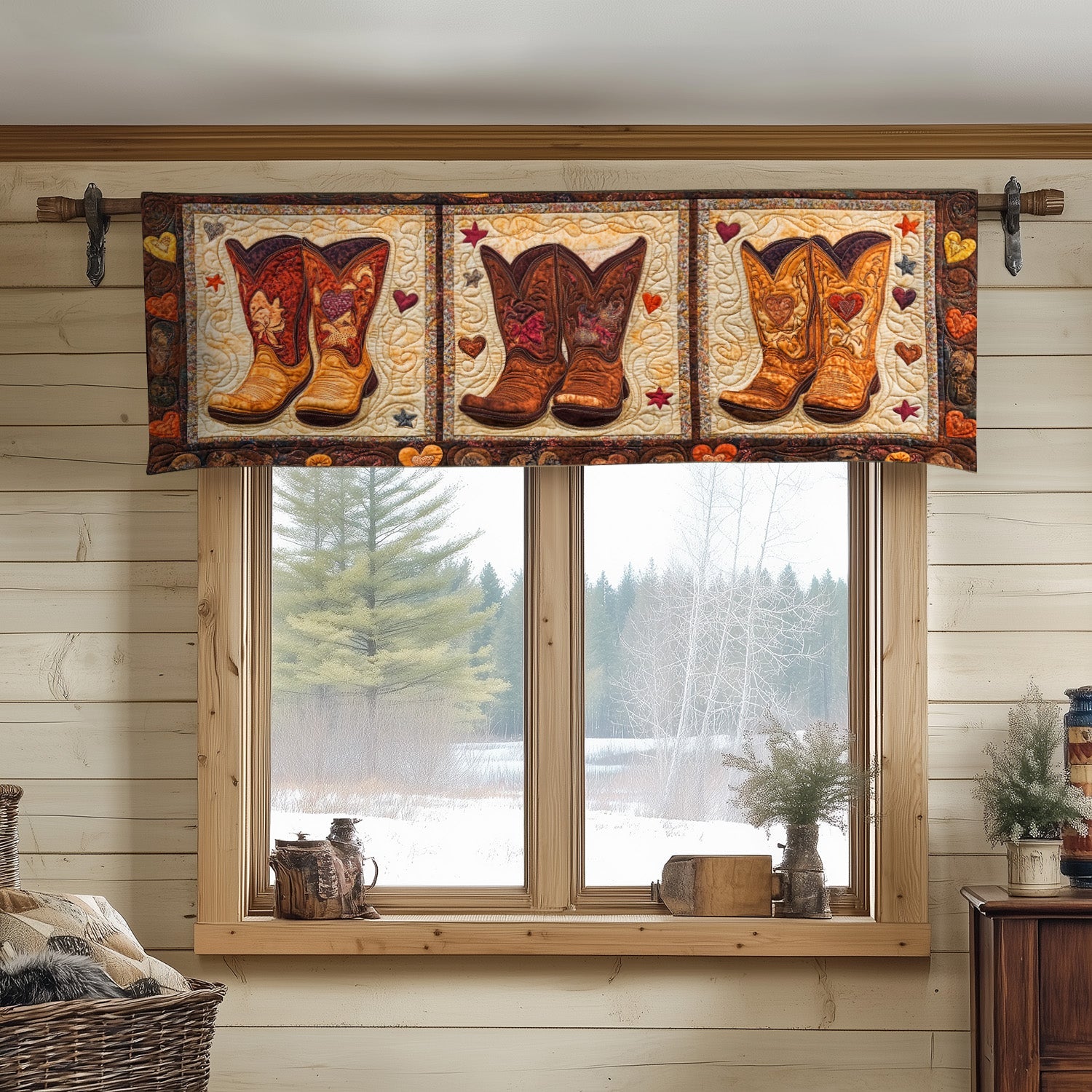 Wild West Style Quilted Valance Home Entrance Decor Ideas Western Gifts For Men