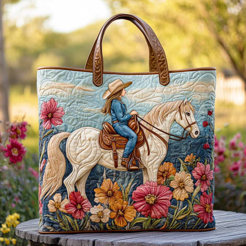 Wildflower Canyon Quilted Tote Bag Shoulder Bag Hobo Cowboy Christmas Gifts