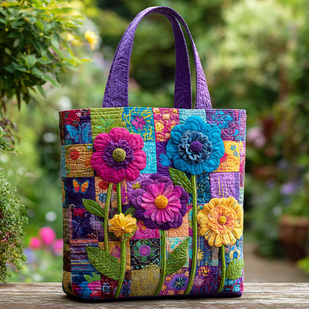 Wildflower Dreams Quilted Tote Bag Popular Designer Tote Bags Thoughtful Mothers Day Gifts