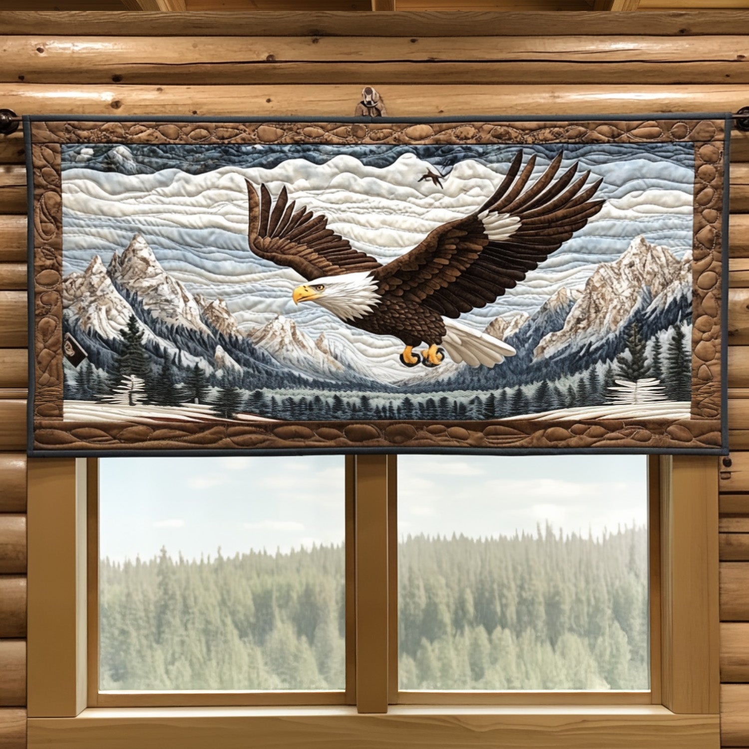 Winged Majesty Quilted Valance Christmas Decor Beagle Intdoor Christmas Decorations