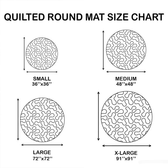 Winter Cardinal Quilted Round Mat Durable Quilted Round Mat for Everyday Use - Image 2