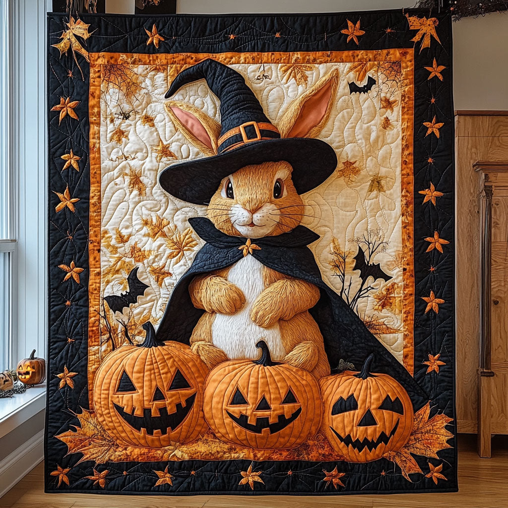 Witch Hat Bunny Quilt Premium Quilt Blanket Gift for Cozy Winter Nights