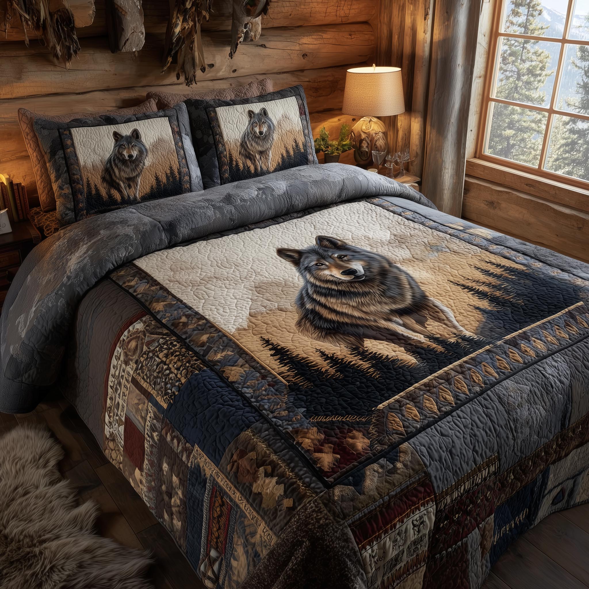 Wolf Quilted Bedding Set Good Bed Sheet Sets Great Wolf Lover Gifts