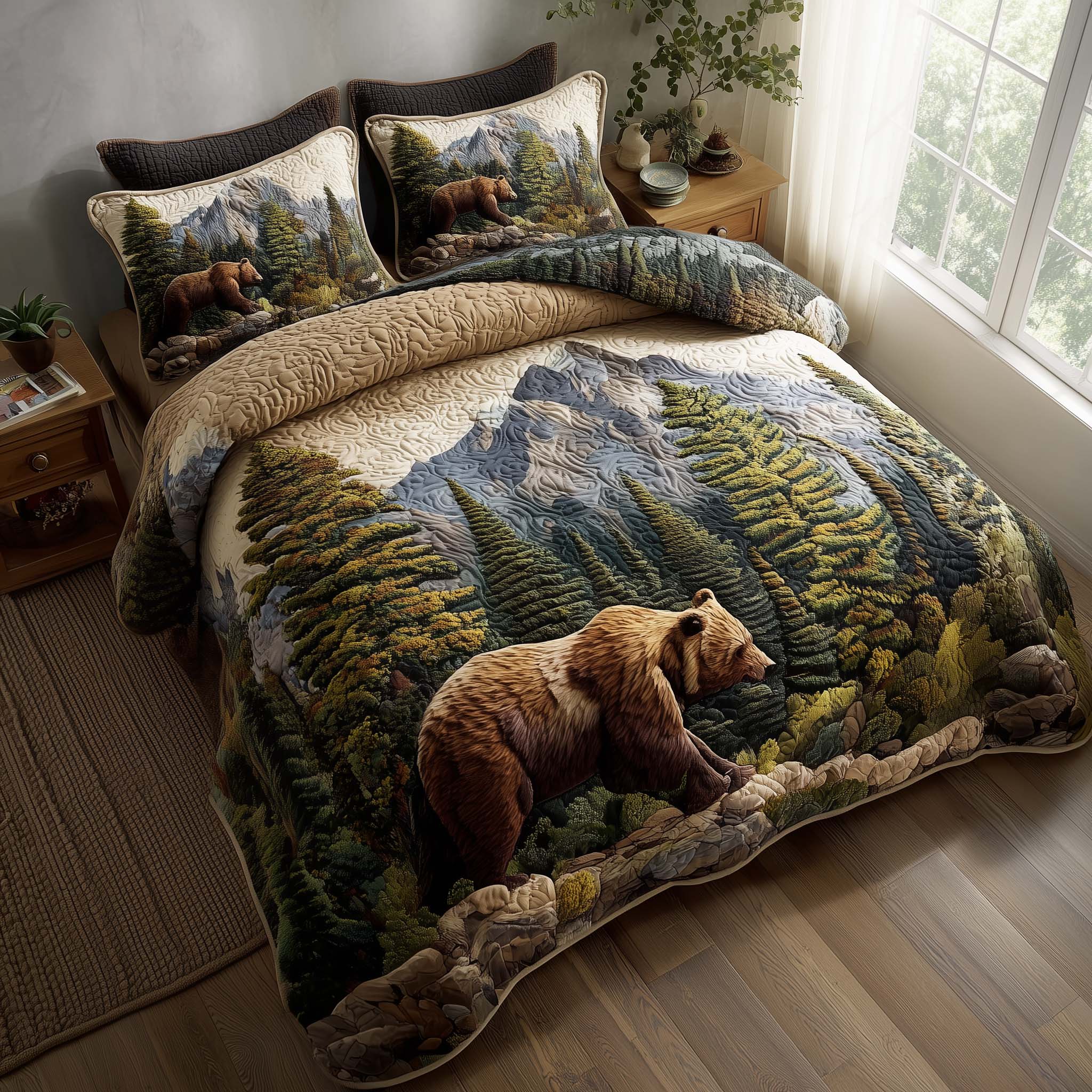 Woodland Haven Quilted Bedding Set Best Bedsheets Best Father's Day Gifts
