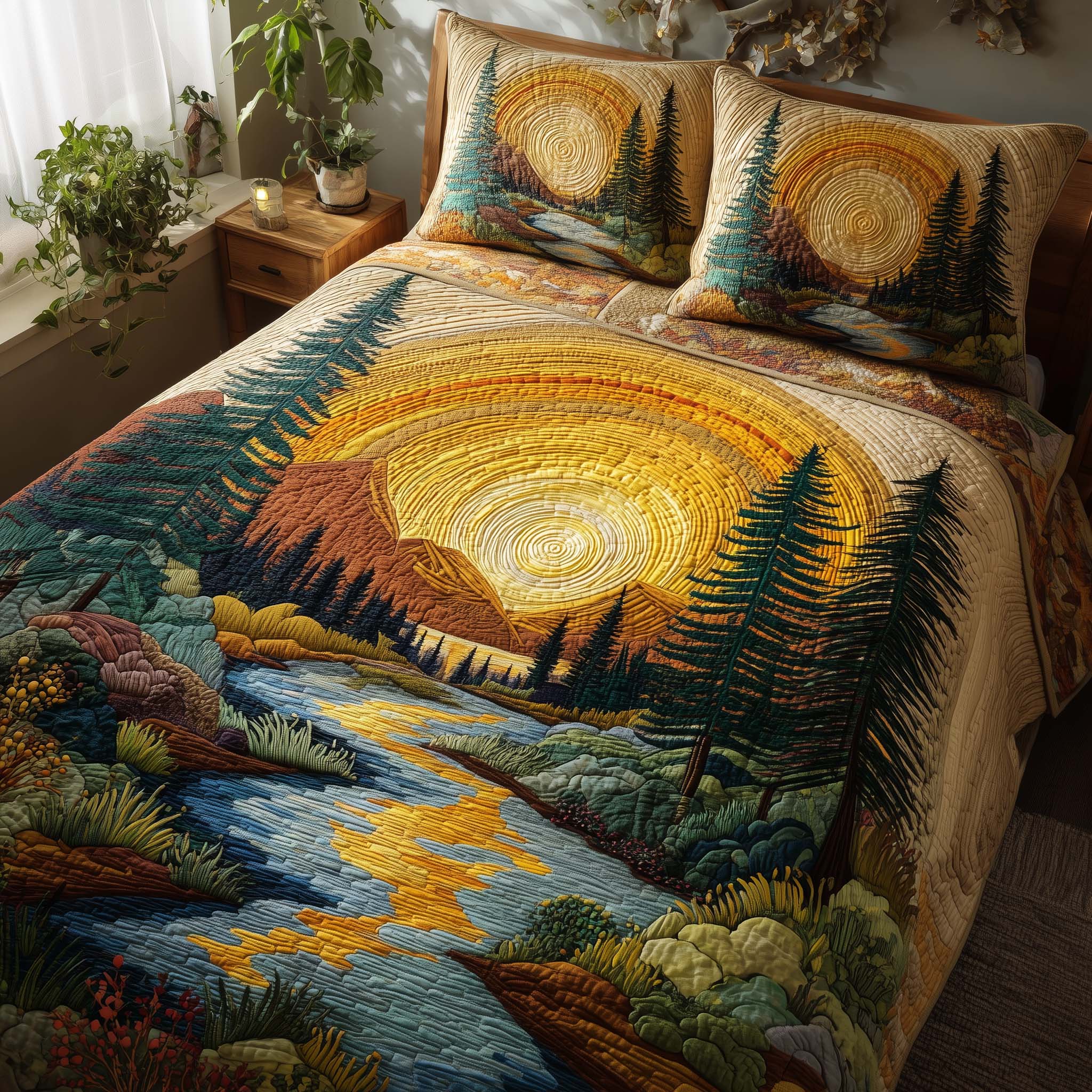 Woodland Haven Quilted Bedding Set Best Bedsheets Good Gifts For Dads
