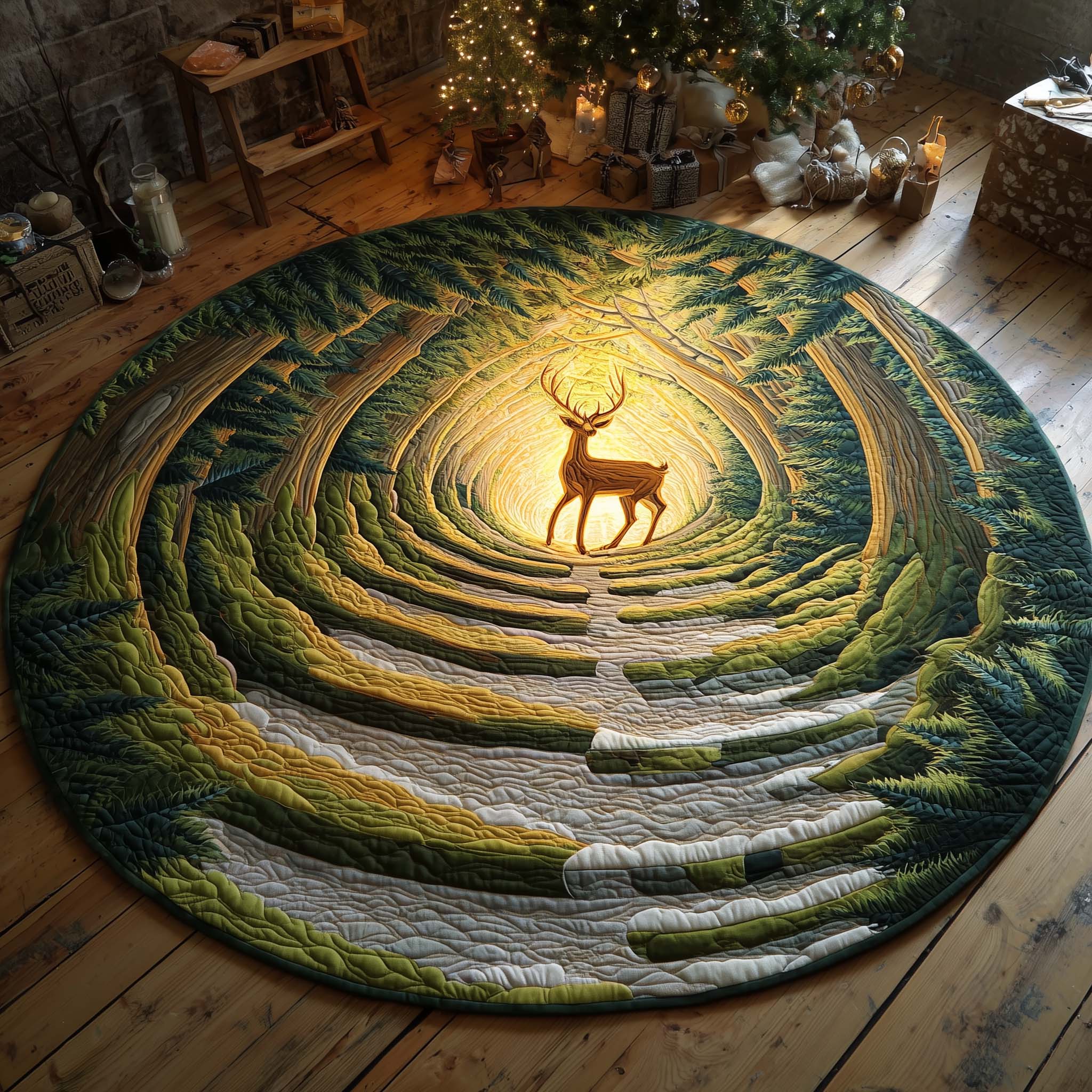Yuletide Cellar Quilted Round Mat Beautiful Quilted Round Mat Gift for Loved Ones